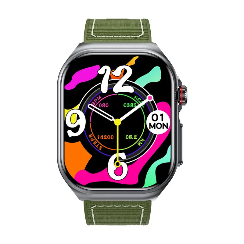 Amoled Smart Watch ET585 Men ECG Blood Compositoin Health Monitoring Bluetooth Call Women Sports Fitness Tracker Smartwatch