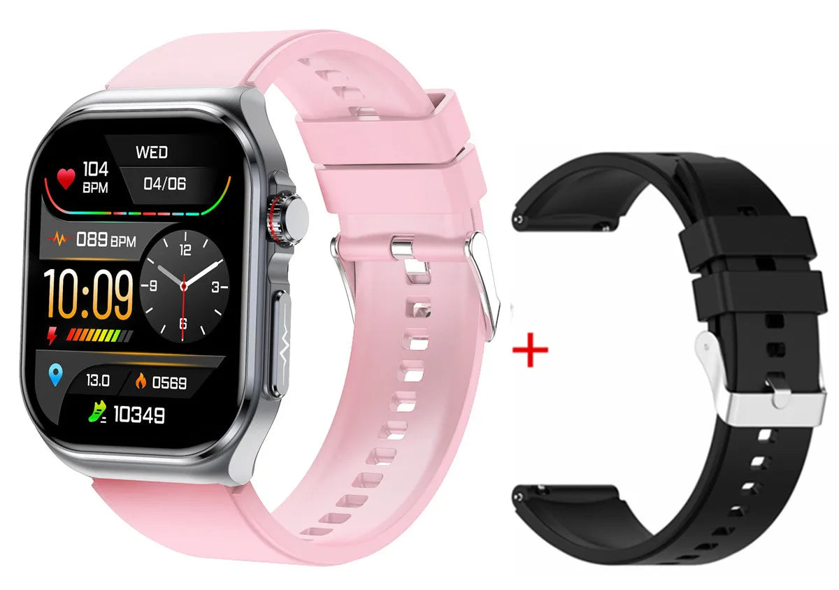 Amoled Smart Watch ET585 Men ECG Blood Compositoin Health Monitoring Bluetooth Call Women Sports Fitness Tracker Smartwatch